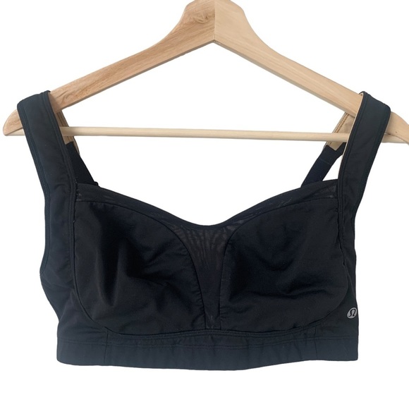 LULULEMON Ta Ta Tamer Black Running Sports Bra Women's Size 4 - Picture 2 of 7